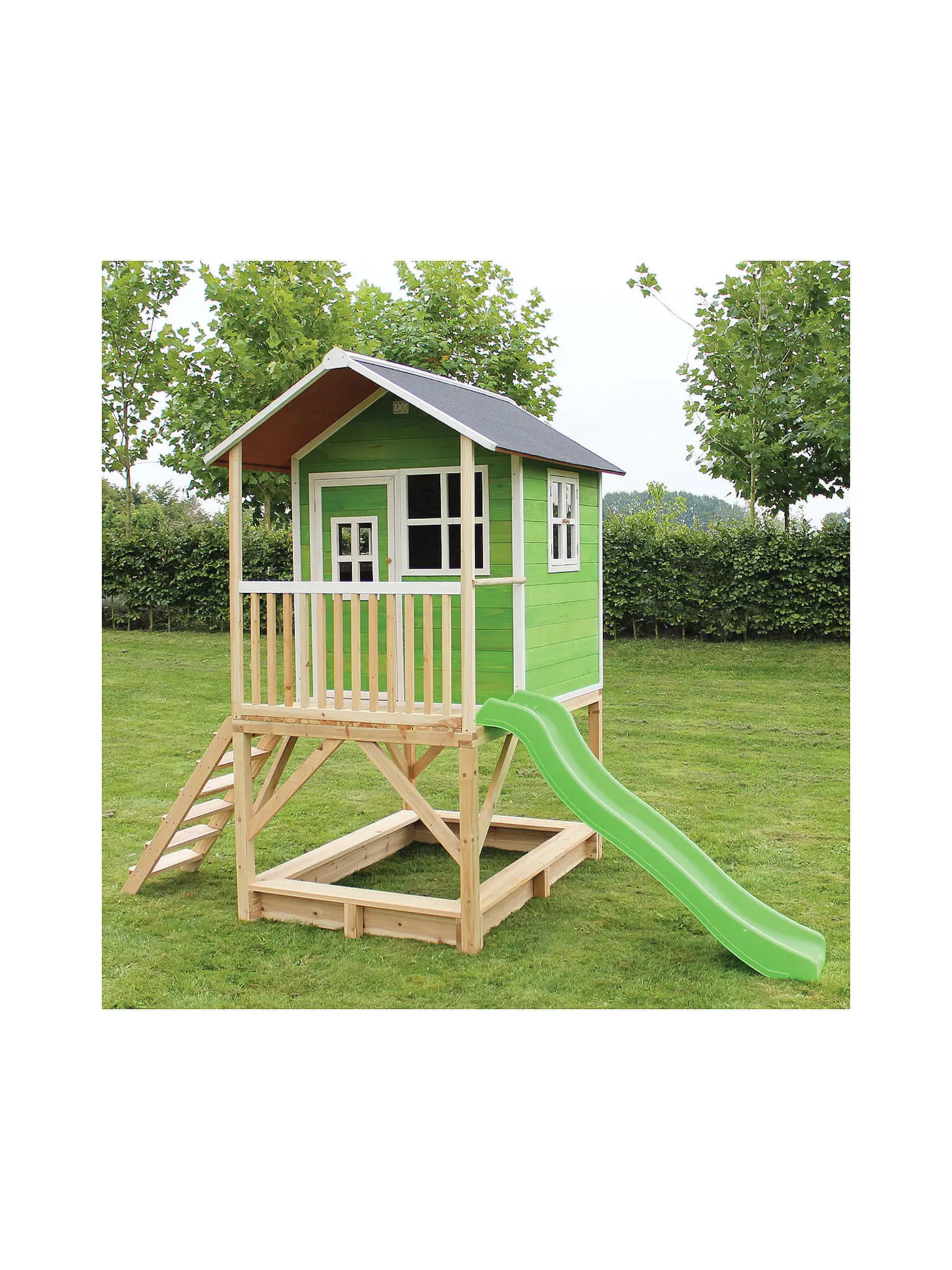 EXIT TOYS | Loft 500 Holzspielhaus - grün | 